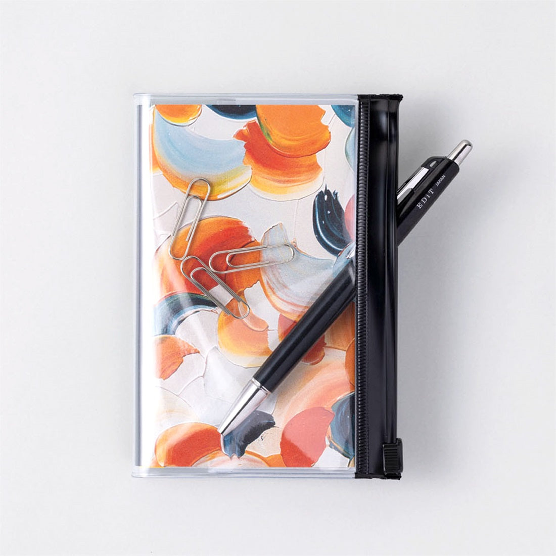 Grid Notebook by EDiT with PVC Cover, B7 size, Painting Cover Variant B by Yoshiki Okamura