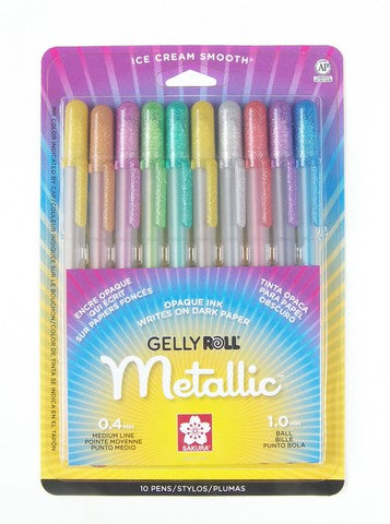 Gelly Roll Pens, Metallic, Set of 10