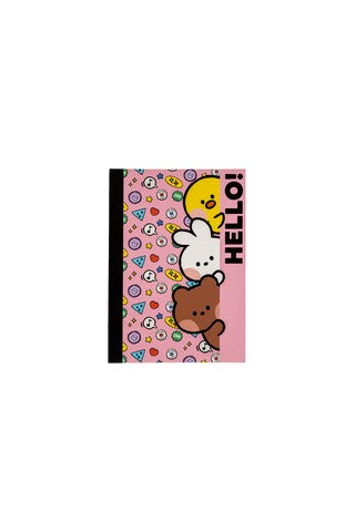 Profolio Oasis Notebook Minini Line Friends, Small A6 (4.1 x 8), Hello!