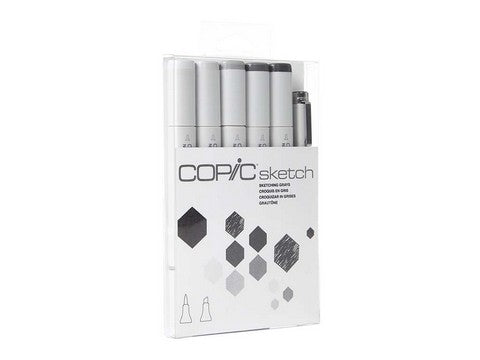 Copic Sketch Markers, Sketching Grays, Set of 6
