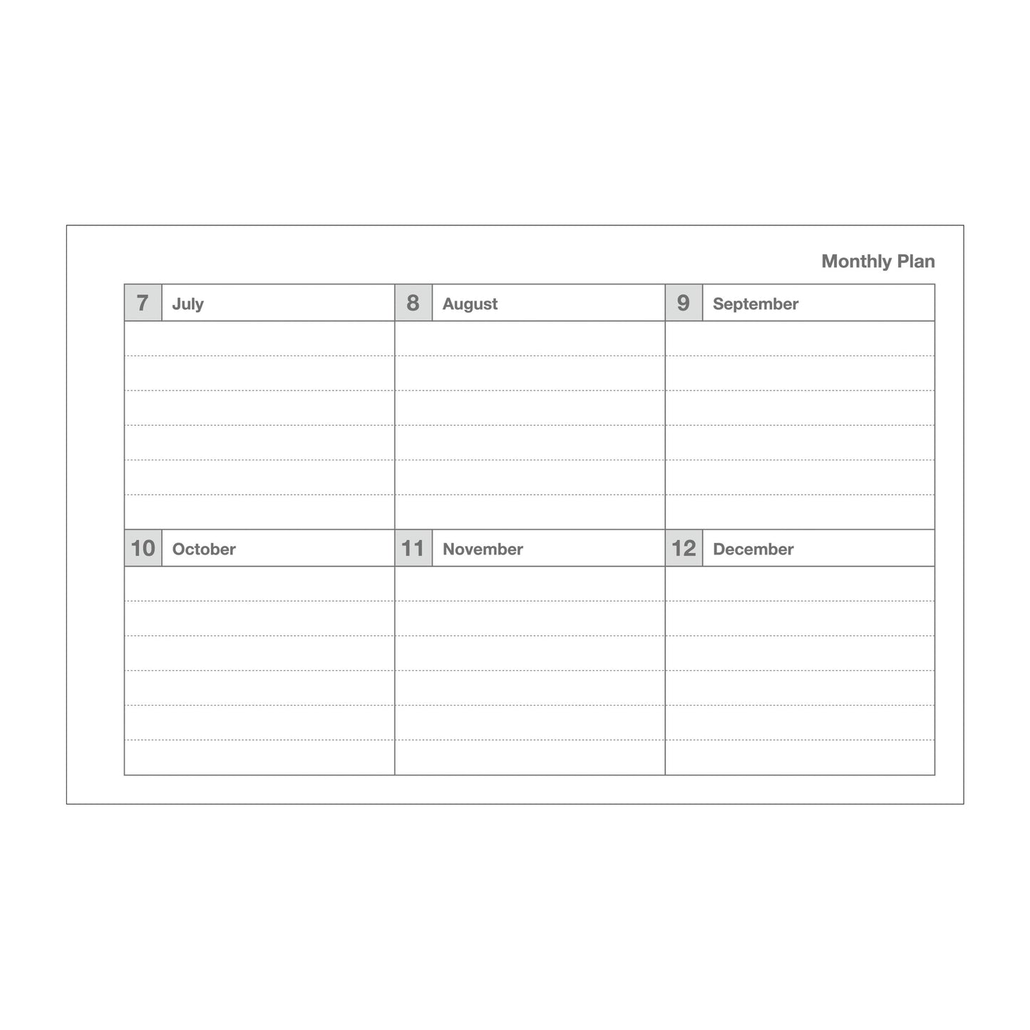 Dayfree Weekly Schedule, Dark Green