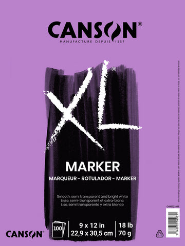 Canson XL Series Marker Pad, 100 Sheets, 9"x12"
