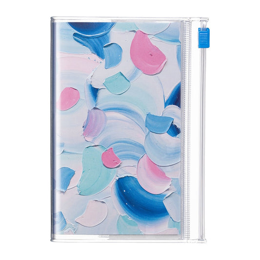 Grid Notebook by EDiT with PVC Cover, B7 size, Painting Cover Variant E by Yoshiki Okamura