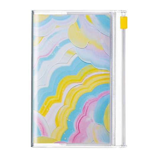 Grid Notebook by EDiT with PVC Cover, B7 size, Painting Cover Variant C by Yoshiki Okamura