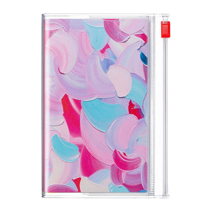 Grid Notebook by EDiT with PVC Cover, B7 size, Painting Cover Variant D by Yoshiki Okamura