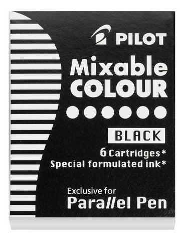 Pilot Parallel Pen Cartridges, pack of 6 Black