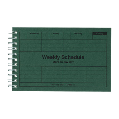 Dayfree Weekly Schedule, Dark Green