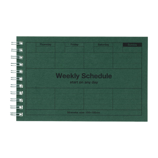 Dayfree Weekly Schedule, Dark Green