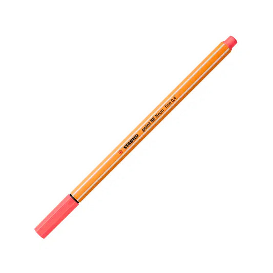 Stabilo Point 88 Fineliner, Neon Red