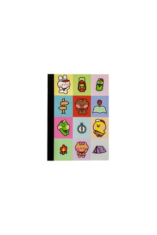 Profolio Oasis Notebook Minini Line Friends, Small A6 (4.1 x 8), Grid