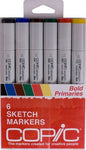 Copic Sketch Markers, Bold Primaries, Set of 6