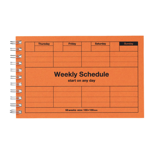 Dayfree Weekly Schedule, Orange