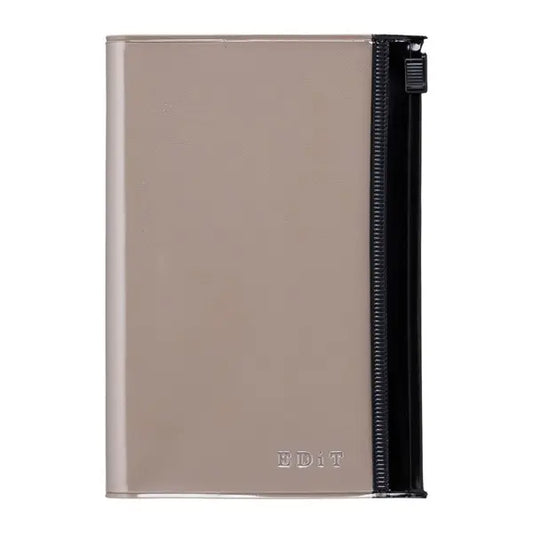 Grid Notebook by EDiT with PVC Cover, Light Latte