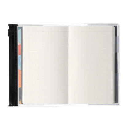 Grid Notebook by EDiT with PVC Cover, B7 size, Painting Cover Variant B by Yoshiki Okamura