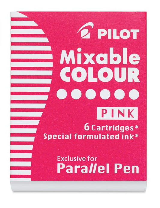 Pilot Parallel Pen Cartridges, pack of 6 Pink