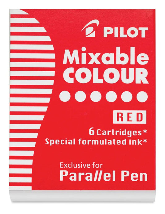 Pilot Parallel Pen Cartridges, pack of 6 Red