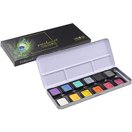 Finetec Set of 12 RAINBOW Pearl Watercolors